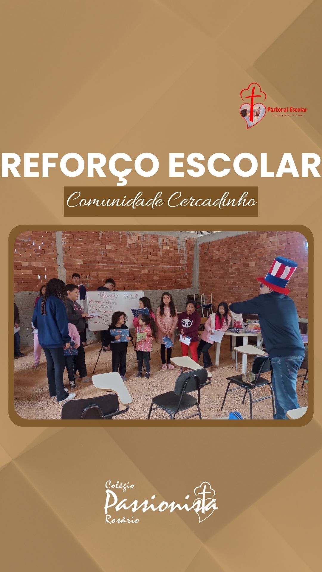 Reforço escolar - Comunidade do Cercadinho - Rosário Rede Passionista de Educação Reforço escolar - Comunidade do Cercadinho - Rosário Rede Passionista de Educação