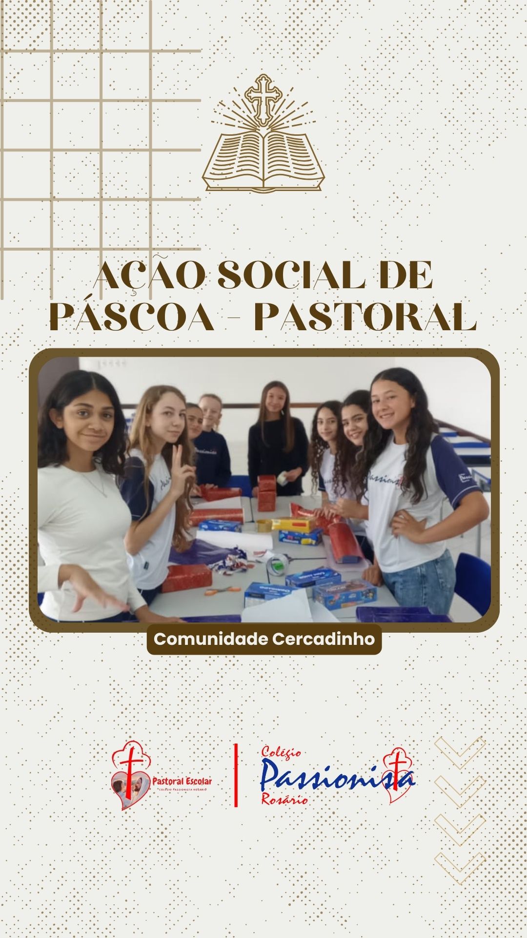 Ação social de Páscoa - Comunidade Cercadinho - Rosário Rede Passionista de Educação Ação social de Páscoa - Comunidade Cercadinho - Rosário Rede Passionista de Educação