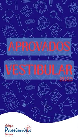 2025 - Aprovados no Vestibular - S�o Jos� Rede Passionista de Educa��o