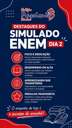 Ensino M�dio - Destaques do Simulado Dia 2 - S�o Jos� Rede Passionista de Educa��o