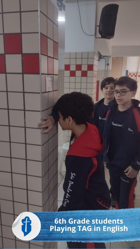 6th Grade students Playing TAG in English - S�o Paulo da Cruz Rede Passionista de Educa��o