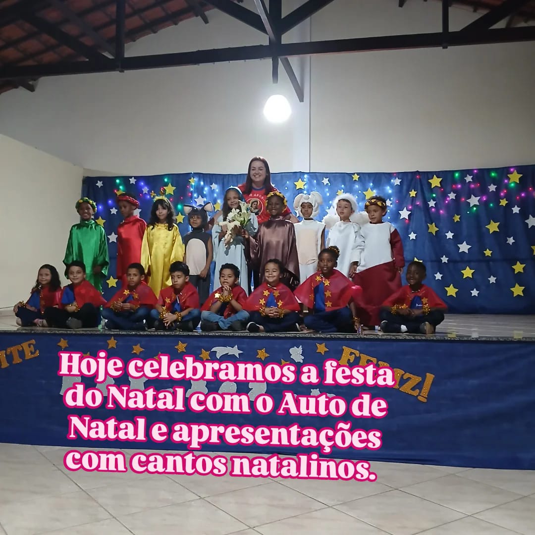 Celebrao do Natal com o Auto do Natal e hinos natalinos - Santa Luzia Rede Passionista de Educao