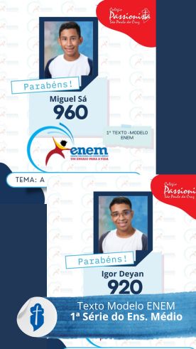 Texto Modelo Enem - 1 Srie do Ens. Mdio - So Paulo da Cruz Rede Passionista de Educao