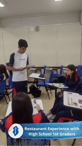 Restaurant Experience with High School 1stGraders - So Paulo da Cruz Rede Passionista de Educao