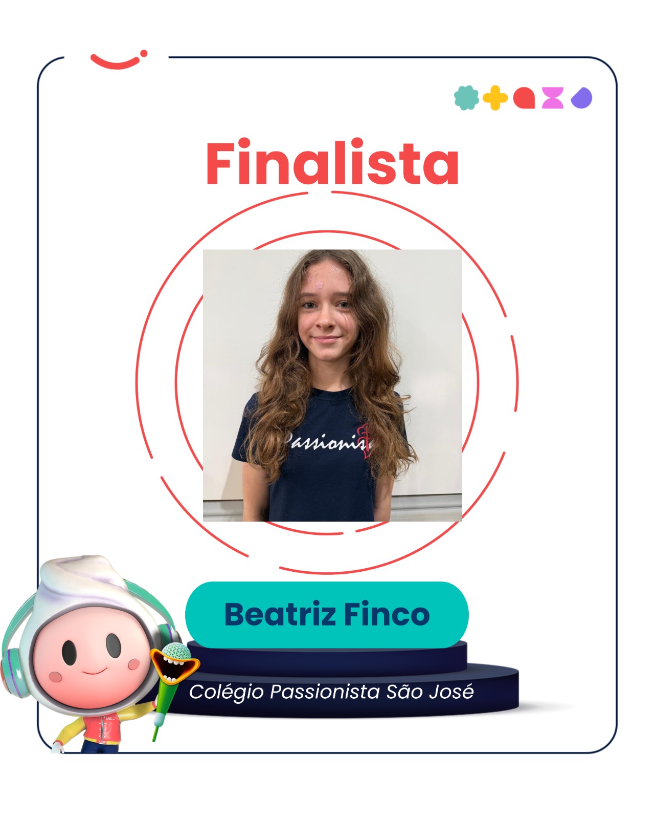 Parab�ns, Beatriz Finco! - S�o Jos� Rede Passionista de Educa��o