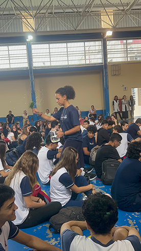 Ben��o das mochilas - Santa Maria Rede Passionista de Educa��o