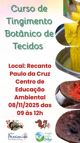 Curso de Tingimento Botnico de Tecidos  - So Paulo da Cruz Rede Passionista de Educao