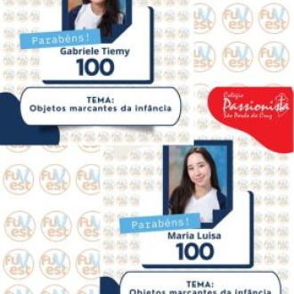 Treino para a FUVEST - Gênero Crônica: Objetos Marcantes da Infância - São Paulo da Cruz - Rede Passionista de Educação Treino para a FUVEST - Gênero Crônica: Objetos Marcantes da Infância - São Paulo da Cruz - Rede Passionista de Educação