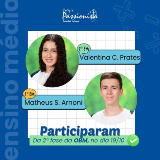 Olimpíada Brasileira de Matemática - Santa Gema - Rede Passionista de Educação Olimpíada Brasileira de Matemática - Santa Gema - Rede Passionista de Educação